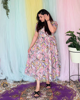 Printed georgette midi