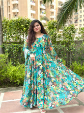 Digital Printed Georgette Heavy-Flare Anarkali