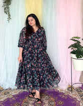 Floral georgette midi