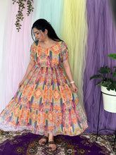 Multicolour Printed chiffon midi