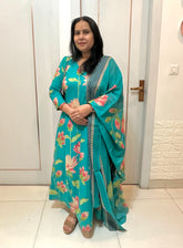 Printed pure cotton kurta set