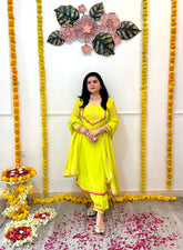 Parrot green festive suit set - kasumi.in