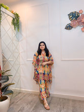 Multicolor chiffon co ord set