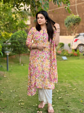 Floral cream suit set