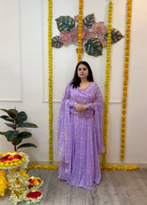 Shibori lilac lehnga set - kasumi.in