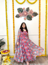 Multicolour chiffon anarkali - kasumi.in