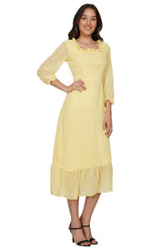 Yellow Georgette Dress