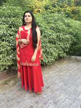 Red Kurti Lehnga Set