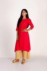 Pink Rayon Kurti
