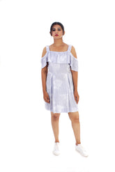 Cotton Cold Shoulder Short Dress