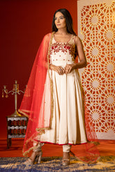 Almond Satin Suit Set - kasumi.in