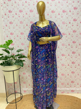 Blue printed georgette co ord set - kasumi.in