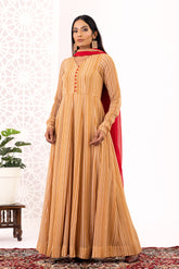 Almond striped anarkali - kasumi.in