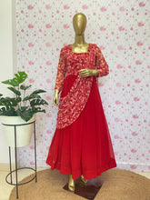 Red drape anarkali - kasumi.in