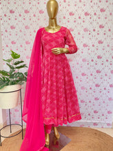 Pink bandhini anarkali - kasumi.in