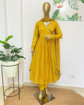 Mustard chiffon set - kasumi.in