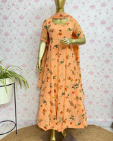 Peach georgette anarkali - kasumi.in