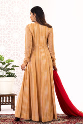 Almond striped anarkali - kasumi.in