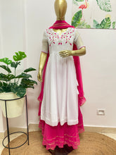 White embroidered skirt set - kasumi.in