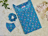 Blue cotton kurti - kasumi.in