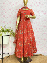 Rust chiffon anarkali - kasumi.in