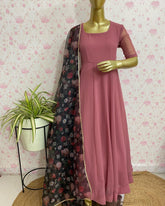 Mauve georgette dress - kasumi.in