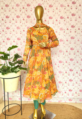 Floral printed chiffon party wear suit set - kasumi.in