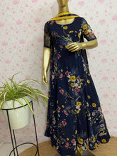 Blue chiffon anarakli - kasumi.in