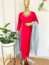 Hot pink velvet suit set - kasumi.in