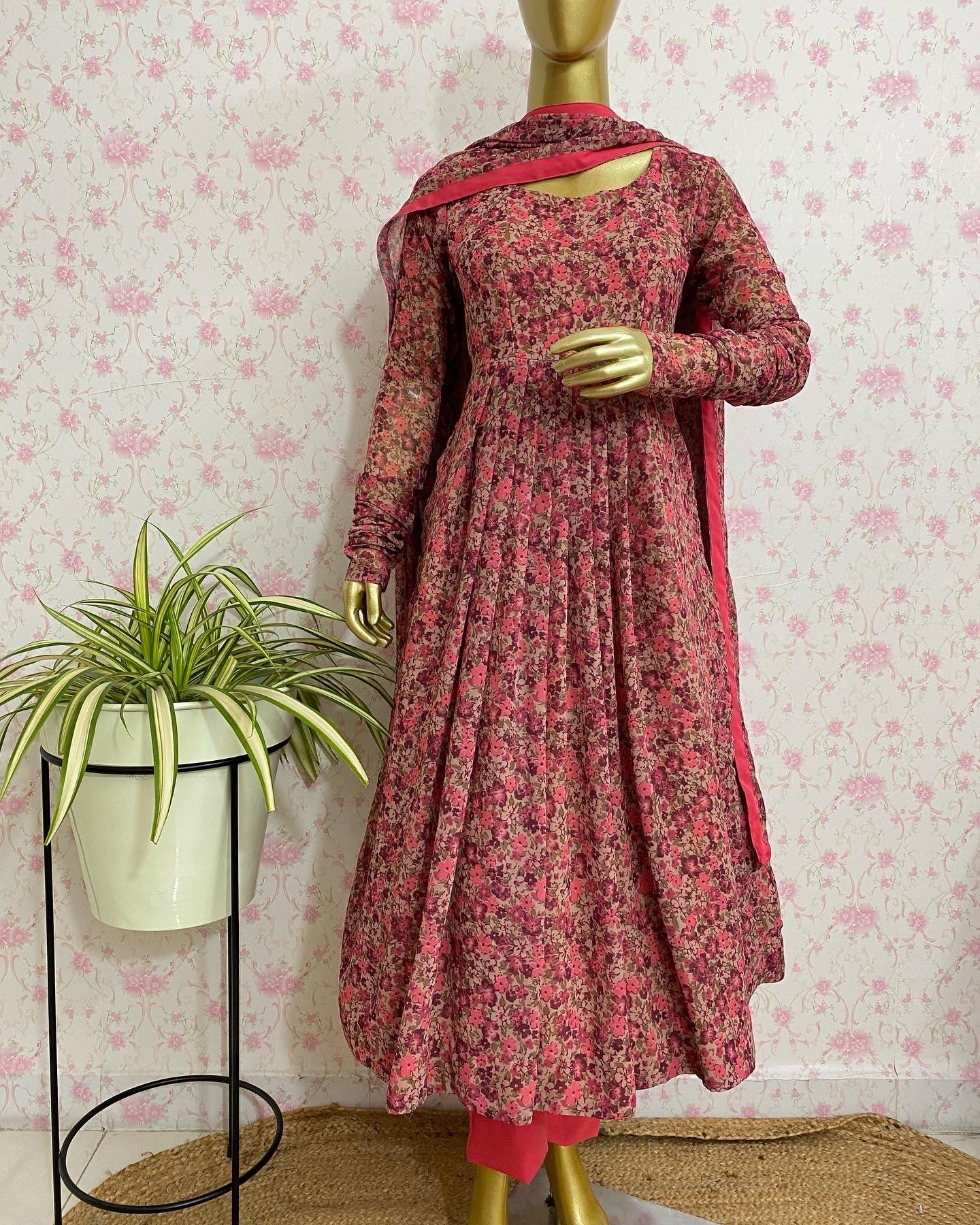 printed georgette dress designs Buy Digital Printed Georgette Maxi Dress in Green Online : TGW4024