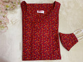 Maroon printed kurti - kasumi.in
