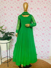 Leaf green solid anarkali - kasumi.in