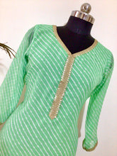 Green lehriya kurti - kasumi.in