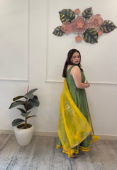 Olive green anarkali - kasumi.in