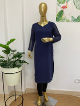 Blue polka kurti - kasumi.in