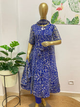 Blue chiffon suit set - kasumi.in