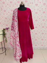 Magenta velvet anarkali - kasumi.in