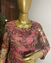 Printed chiffon lurex kurti - kasumi.in