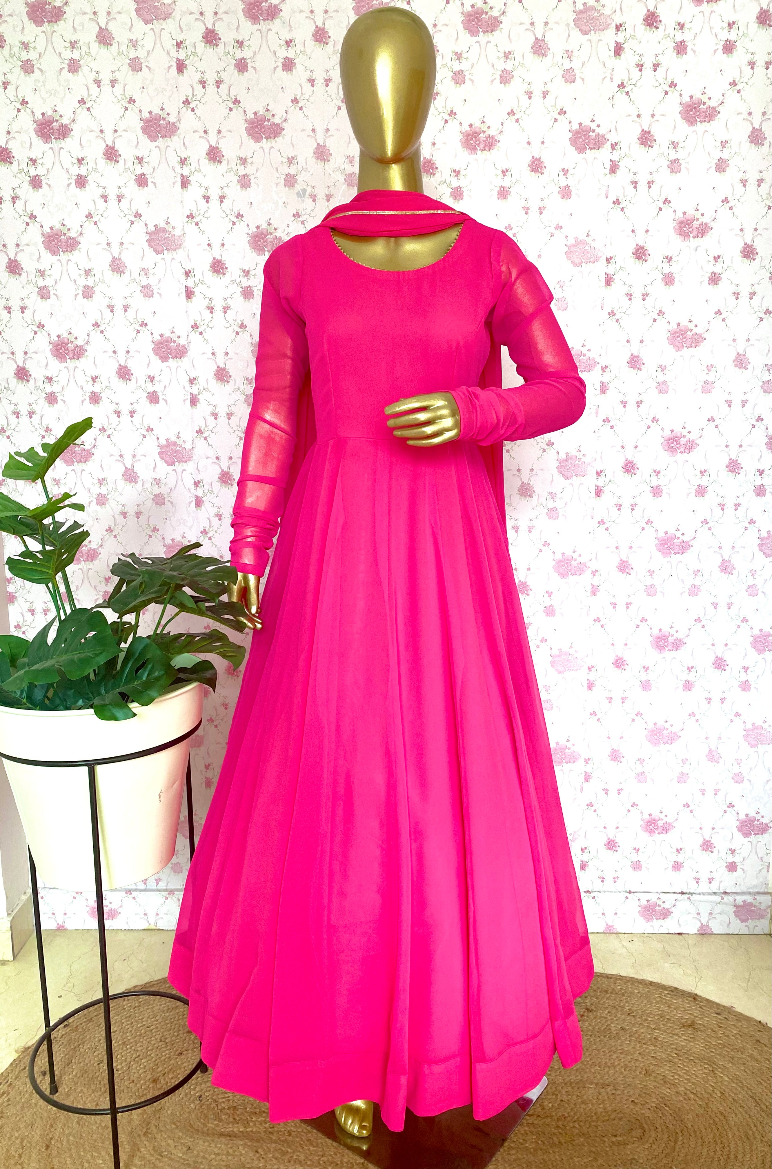 Hot pink anarkali kasumi.in Hot pink anarkali kasumi.in