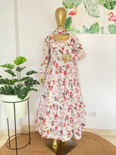 White floral anarkali - kasumi.in