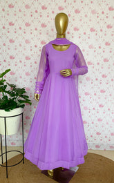 Lavender solid anarkali - kasumi.in