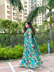 Digital Printed Georgette Heavy-Flare Anarkali