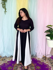 Black & white maxi dress