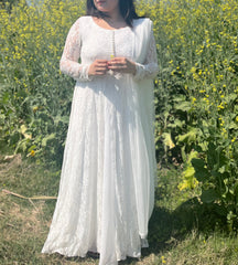 Simran off white anarkali set