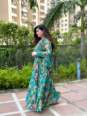 Digital Printed Georgette Heavy-Flare Anarkali