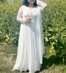 Simran off white anarkali set