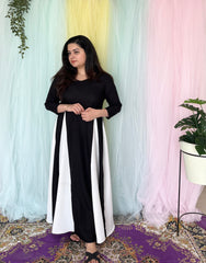 Black & white maxi dress
