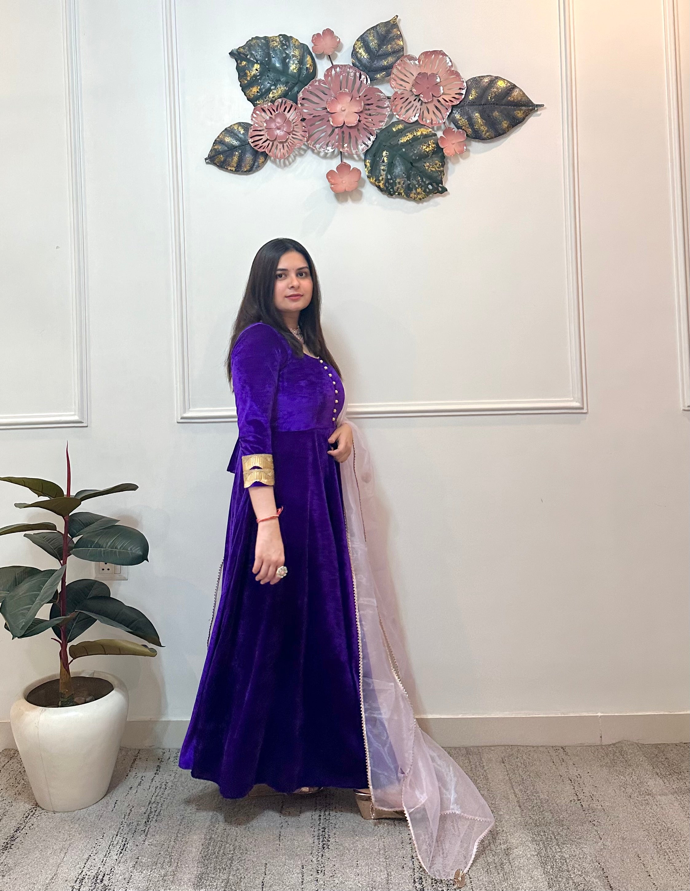 Purple Lehenga Choli In Banarasi Silk With Jacquard Work – ReplicaVilla