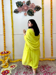 Parrot green festive suit set - kasumi.in