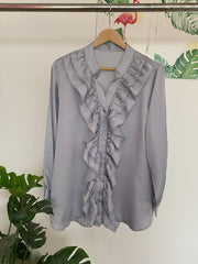 Grey satin shirt